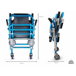 SuperOrtho Stair Climbing Wheelchair for disabled 4 wheels Blue HD ΚΑΘΙΣΜΑ ΦΟΡΕΙΟ ΑΜΑΞΙΔΙΟ ΚΑΡΕΚΛΑ ΜΕΤΑΦΟΡΑΣ ΑΣΘΕΝΩΝ ΑΛΟΥΜΙΝΙΟΥ 